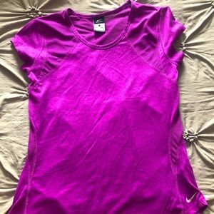 Purple Nike dri fit mesh shirt